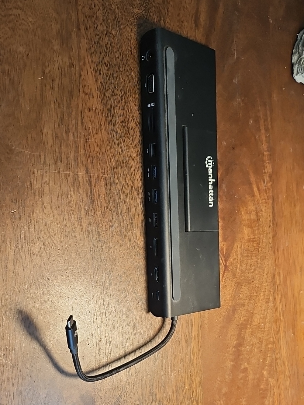 Manhattan Black USB-C Multiport Hub with HDMI & USB 3.0 Ports